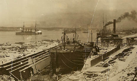 Shipyard at Halifax Nova Scotia Explosion of 1917