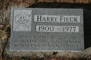 Grave Marker for Harry Fieck