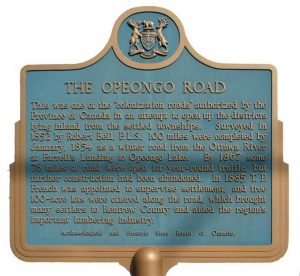 Plaque on the opeongo line