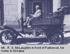 Sam McLaughlin in car in front of his home