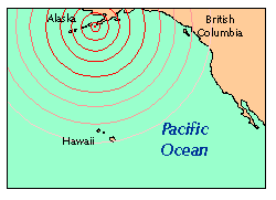 Map of Tsunami of 1964