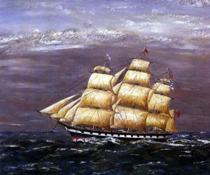 The Clipper Ship Marco Polo in Full Sail