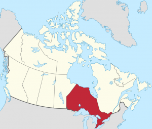 Province of Ontario Canada Map