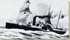 Cariboo Gold Rush Steamship Commodore unloading prospectors