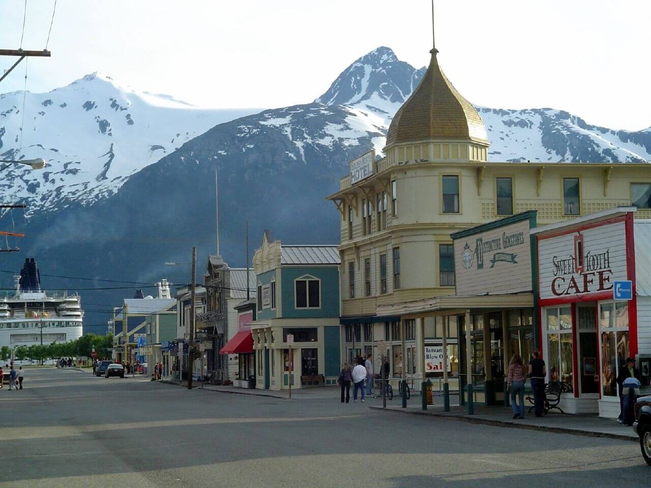 The streets of present-day Skagway, Alaska.